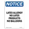 Signmission OSHA Notice, 7" Height, Latex Allergy No Latex Products Sign, 7" X 5", Portrait OS-NS-D-57-V-13965 - alternate 1